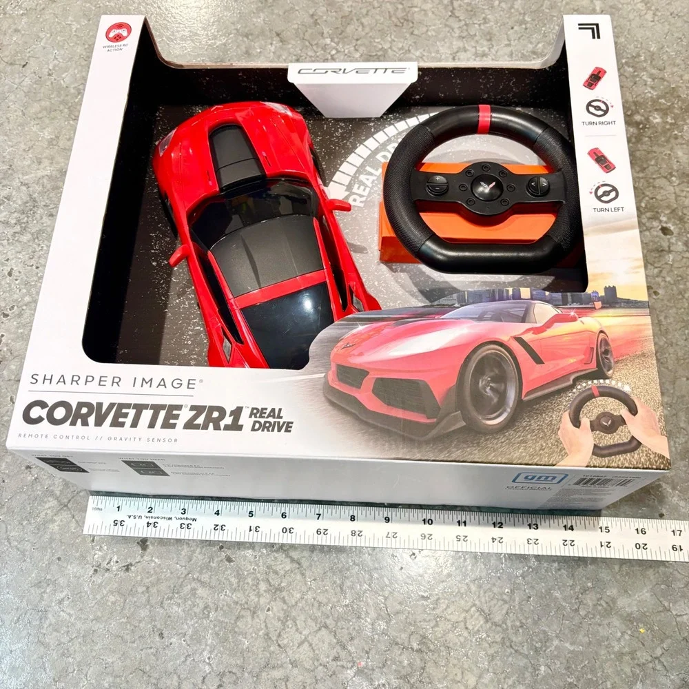 RC Car Corvette ZR1 Sharper Image Remote Control Toy Red Chevrolet New